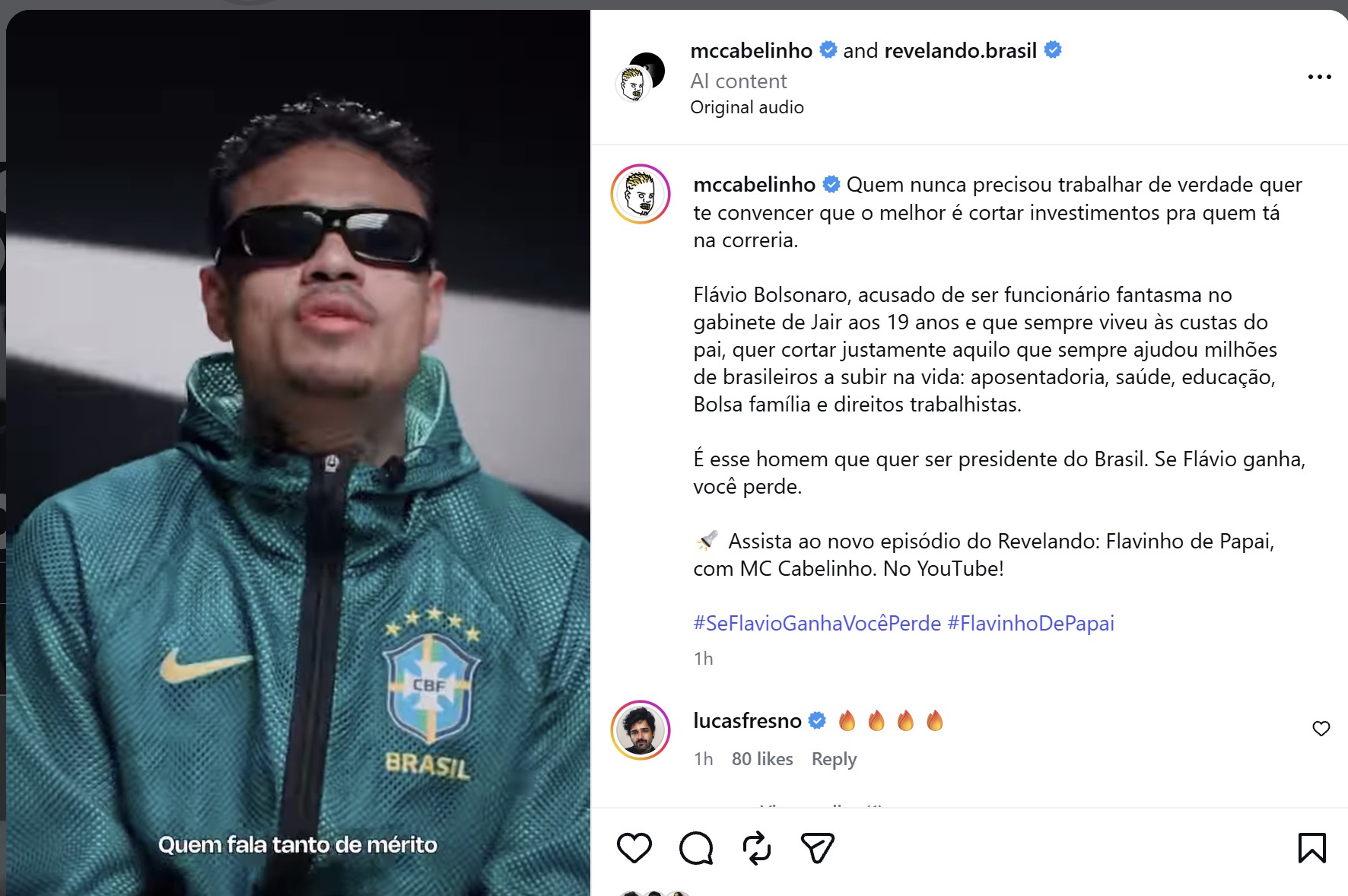 Imagem da notícia: TSE determina que Meta reavalie remoção de vídeo contra Flávio Bolsonaro