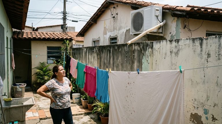 Imagem da notícia: Ar-condicionado que goteja no quintal do vizinho: o que fazer