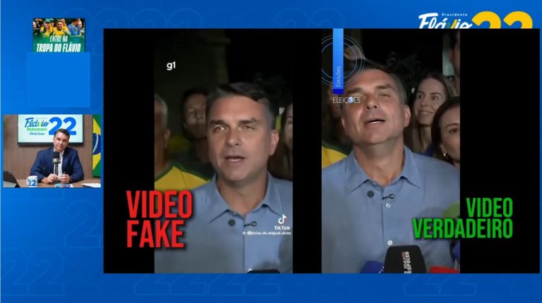 Imagem da notícia: Flávio Bolsonaro denuncia vídeos com deepfake e acusa PT de manipulação