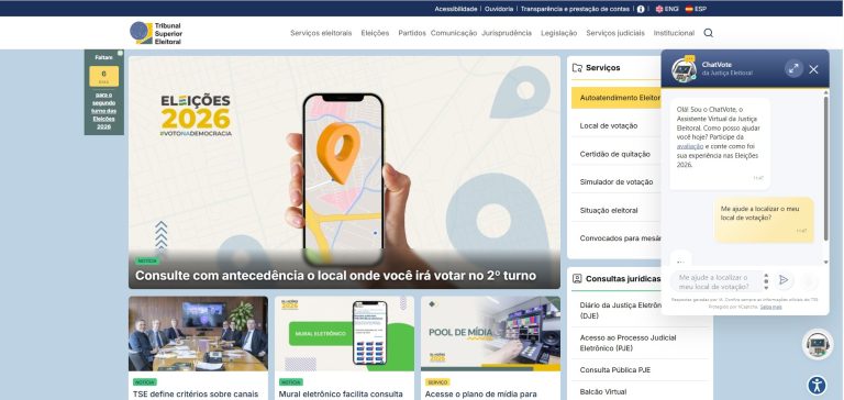 Imagem da notícia: Eleições 2026: eleitor pode verificar mudança no local de votação para o 2º turno