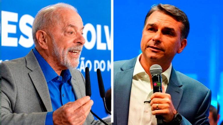 Imagem da notícia: Lula e Flávio Bolsonaro empatam em pesquisa; idade decidiria disputa