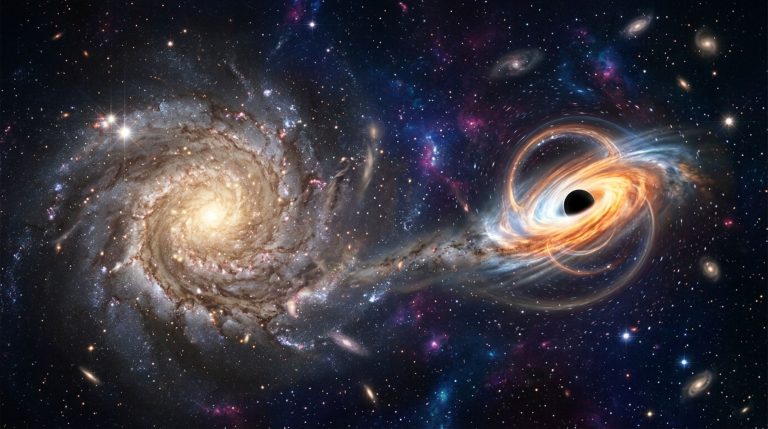 Imagem da notícia: Buracos negros fora de órbita: fugitivos cósmicos revelam origens do universo