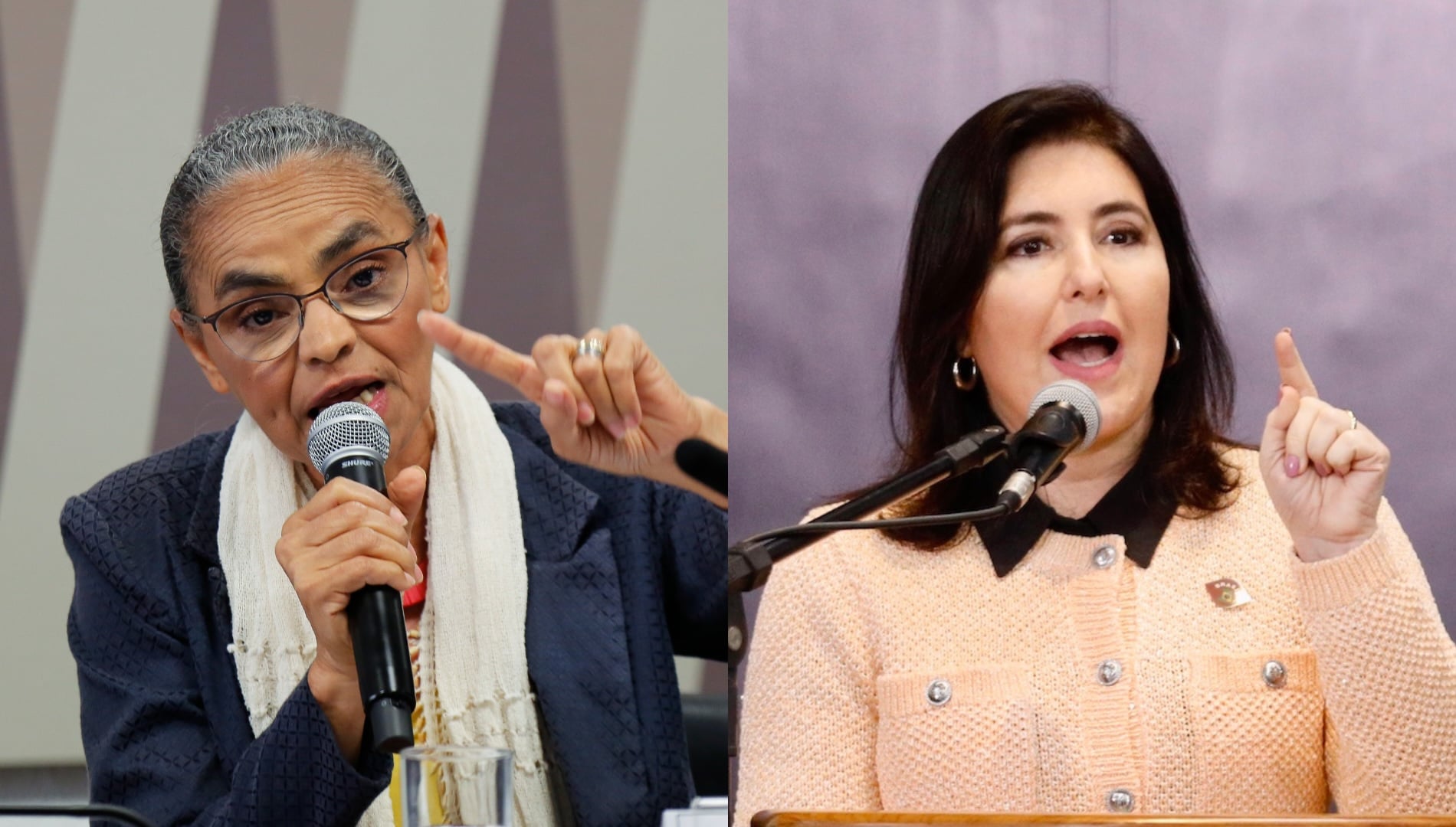 Imagem da notícia: Tebet e Marina celebram empate entre Lula e Flávio Bolsonaro no Datafolha