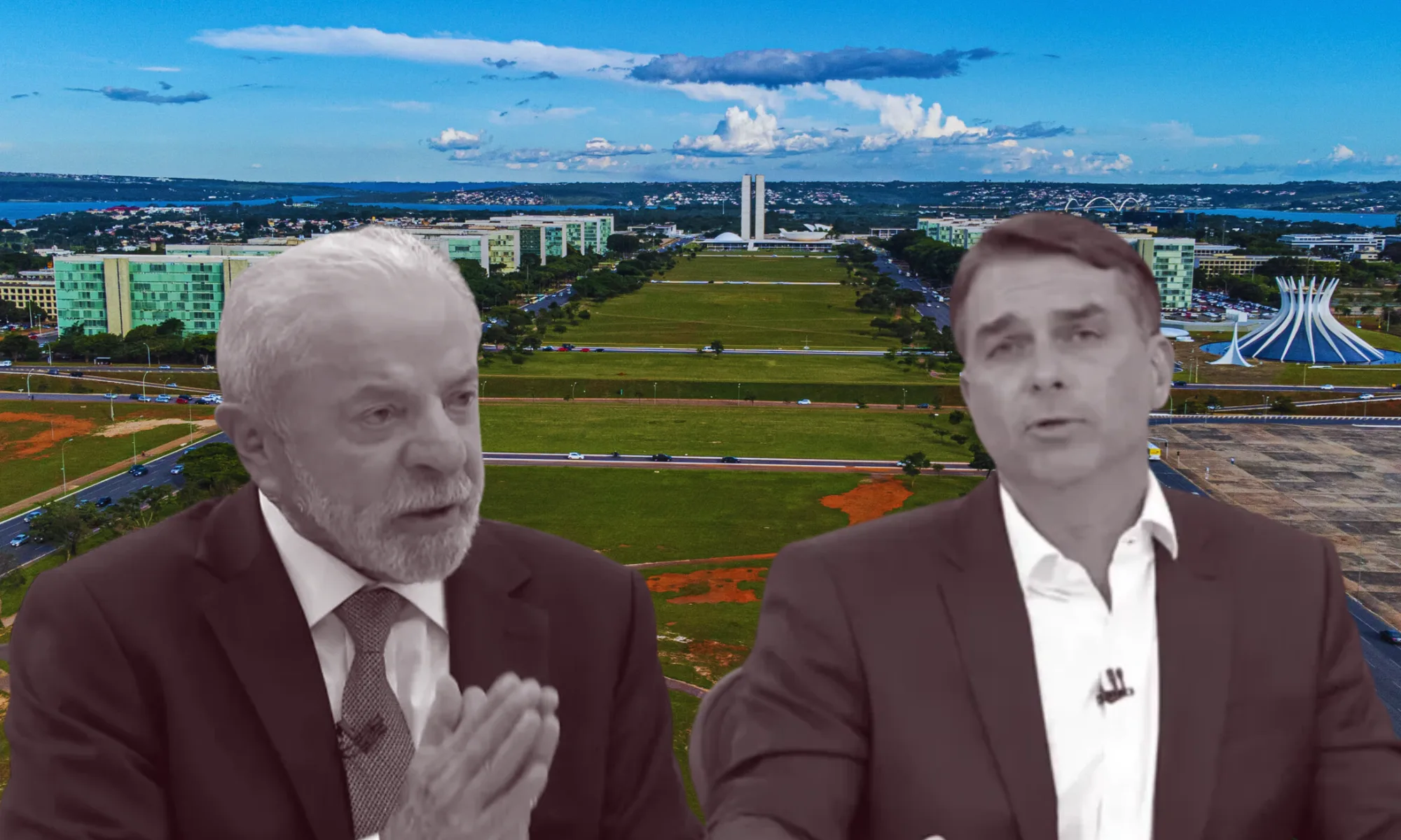 Imagem da notícia: Comparativo aponta Lula à frente de Flávio em pautas do funcionalismo