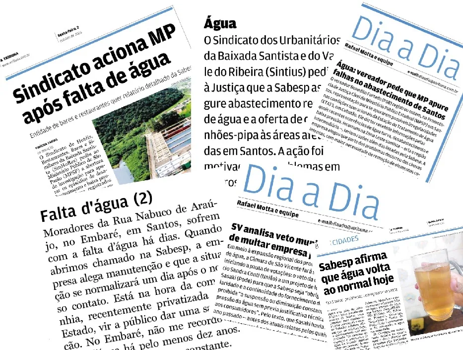 Imagem da notícia: Crise no Guarujá: Sabesp desvia água de Santos e São Vicente